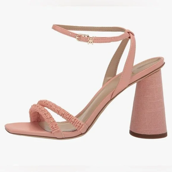 Sam Edelman Kia Block Heel Pink Size 6 Sandals Square Toe Ankle Strap - Picture 4 of 16